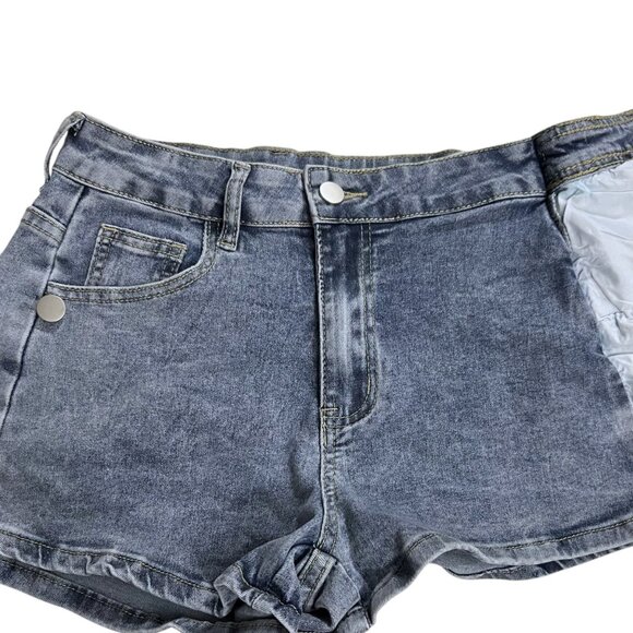 Vintage Upcycled Demin Mini Skort Skirt ‎ XS - Picture 5 of 8